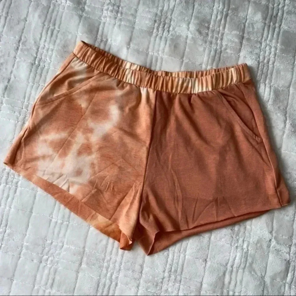 Tie-Dye Orange Shorts (NWOT)​